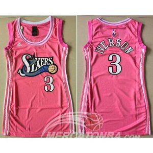 Maglie NBA Donna Iverson,Philadelphia 76ers Rosa