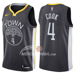 Maglie NBA Golden State Warriors Quinn Cook The Town Statehombret 2017-18 Nero