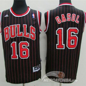 Maglie NBA retro Gasol,Chicago Bulls Nero