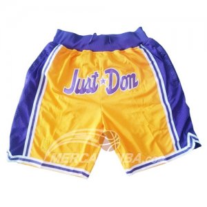 Pantaloncini Los Angeles Lakers Just Don Giallo
