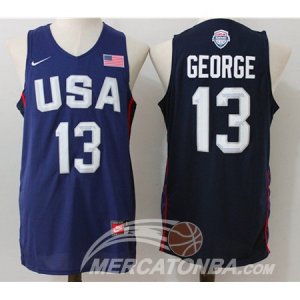 Maglie NBA Twelve USA Dream Team George Blu