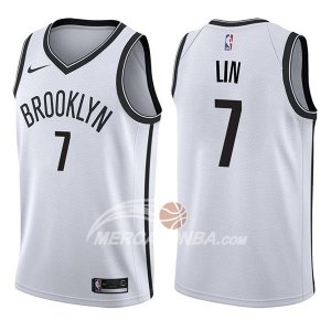 Maglie NBA Brooklyn Nets Jeremy Lin Association 2017-18 Bianco