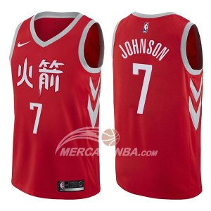 Maglia NBA Houston Rockets Joe Johnson Ciudad 2017-18 Rosso
