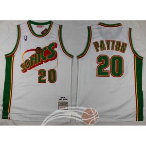 Maglie NBA retro Payton,Seattle Sonics Bianco
