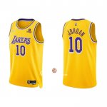 Maglia Los Angeles Lakers Deandre Jordan NO 10 75th Anniversary 2021-22 Giallo