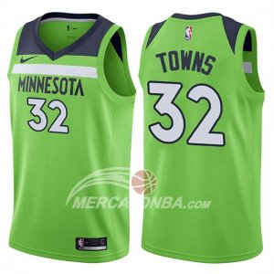 Maglie NBA Timberwolves Karl-Anthony Towns Statement 2017-18 Verde