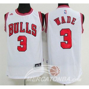 Maglie NBA Wade,Chicago Bulls Bianco