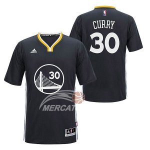 Maglie NBA Autentico Manica Corta Golden State Warriors Curry Negro