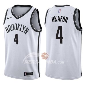 Maglie NBA Brooklyn Nets Jahlil Okafor Association 2017-18 Bianco