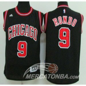 Maglie NBA Rondo,Chicago Bulls Nero