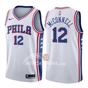 Maglie NBA Philadelphia 76ers T.j. Mcconnell Swingman Association 2017-18 Bianco