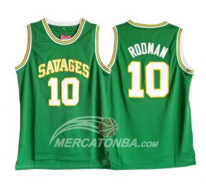 Maglie NBA NCAA Savages Rodman Verde