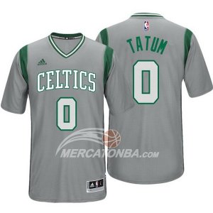Maglie NBA Manica Corta Boston Celtics Tatum Gris