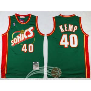 Maglie NBA retro Kemp,Seattle Sonics Verde
