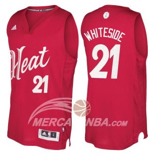 Maglie NBA Whiteside Christmas,Miami Heat Rosso