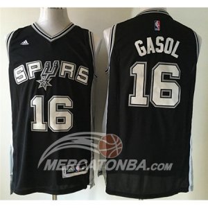 Maglie NBA Gasol,San Antonio Spurs Nero