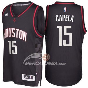 Maglie NBA Alternate Black Space City Capela Houston Rockets Negro