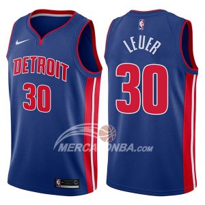 Maglie NBA Detroit Pistons Jon Leuer Icon 2017-18 Blu