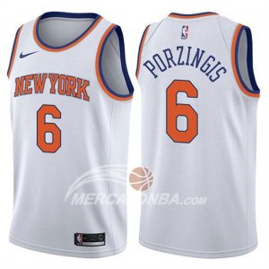 Maglie NBA Kristaps Porzingis New York Knicks 2017-18 Bianco