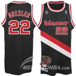 Maglia NBA Rivoluzione 30 Drexler,Portland Trail Blazers Nero
