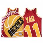Maglia Houston Rockets Yao Ming Mitchell & Ness Big Face Rosso