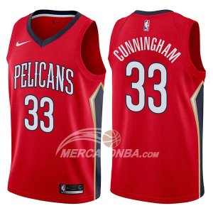 Maglie NBA New Orleans Pelicans Dante Cunningham Statement 2017-18 Rosso