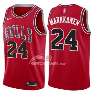 Maglie NBA Autentico Bulls Markkanen 2017-18 Rosso