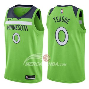 Maglie NBA Minnesota Timberwolves Jeff Teague Statehombret 2017-18 Verde