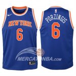 Maglia NBA Bambino New York Knicks Kristaps Porzingis 2017-18 Blu