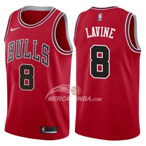 Maglie NBA Autentico Bulls Lavine 2017-18 Rosso