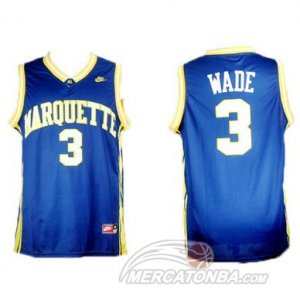 Maglie NBA NCAA Marquette Wade Blu