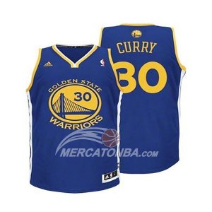 Maglie NBA Bambini Curry Golden State Warriors Blu