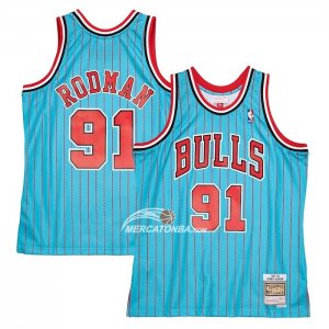 Maglia Chicago Bulls Dennis Rodman Mitchell & Ness 1995-96 Blu