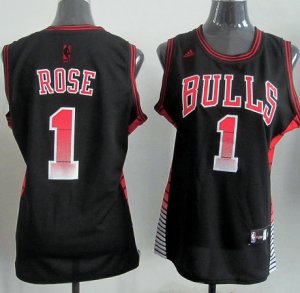 Maglie NBA Donna Rose,Chicago Bulls Nero2