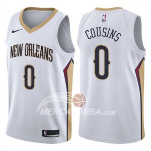 Maglie NBA Pelicans Demarcus Cousins Association 2017-18 Bianco