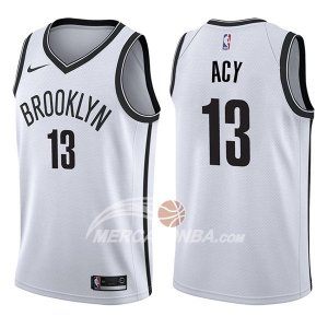 Maglie NBA Brooklyn Nets Quincy Acy Association 2017-18 Bianco