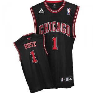 Maglie NBA Rivoluzione 30 Rose,Chicago Bulls Nero