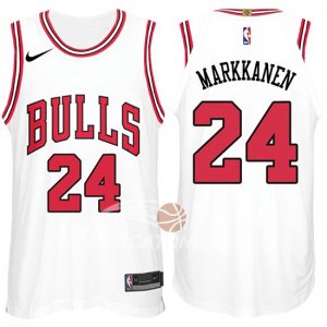 Maglie NBA Lauri Markkanen Chicago Bulls 2017-18 Bianco