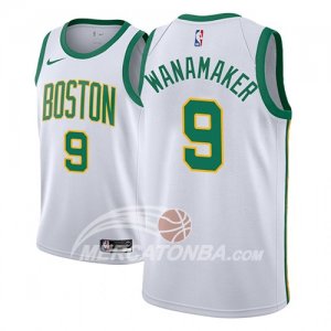 Maglia NBA Boston Celtics Bradley Wanamaker Ciudad 2018-19 Bianco