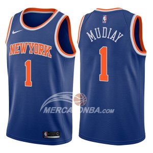 Maglie NBA New York Knicks Emmanuel Mudiay Icon 2017-18 Blu