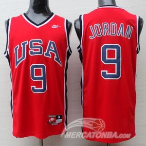 Maglie NBA Jordan,USA 1984 Rosso