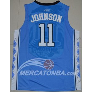 Maglie NBA NCAA Brice Johnson Blu Carolina