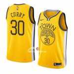 Maglia Golden State Warriors Stephen Curry NO 30 Earned Giallo