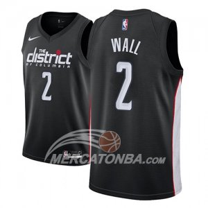 Maglie NBA Washington Wizards John Wall Ciudad 2018-19 Nero