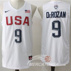 Maglie NBA Twelve USA Dream Team Derozan Bianco