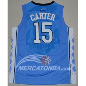Maglie NBA NCAA Vince Carter Blu Carolina