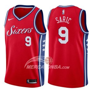 Maglie NBA Philadelphia 76ers Dario Saric Statehombret 2017-18 Rosso