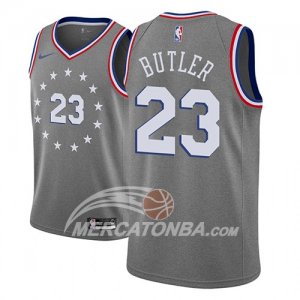 Maglia NBA Philadelphia 76ers Jimmy Butler Ciudad 2018-19 Grigio