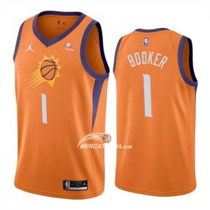 Maglia Phoenix Suns Devin Booker Statement 2021 Arancione