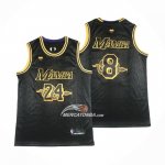 Maglia Los Angeles Lakers Kobe Bryant No 24 8 Black Mamba Nero